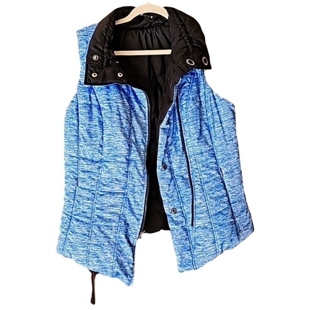 ZELLA reversible puffer vest Blue and Black Large